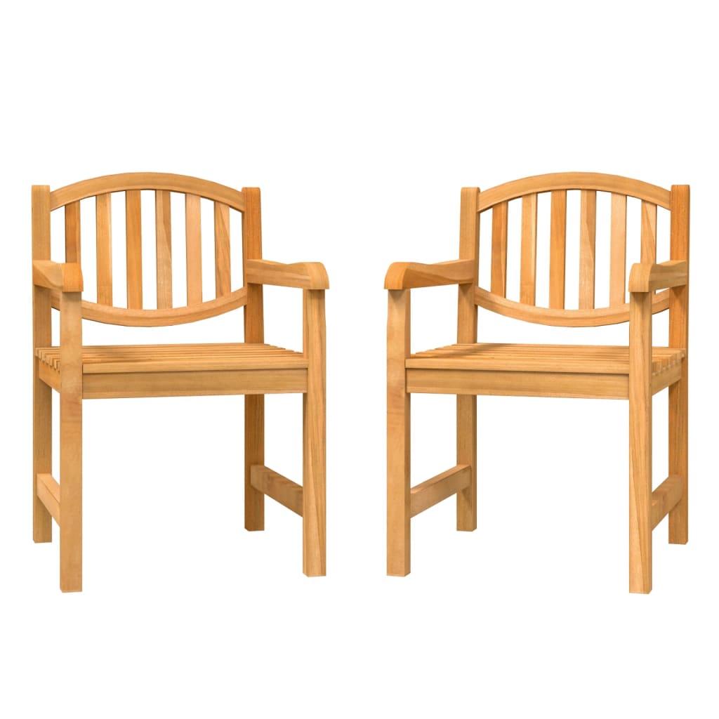 vidaXL Tuinstoelen 2 st 58x59x88 cm massief teakhout