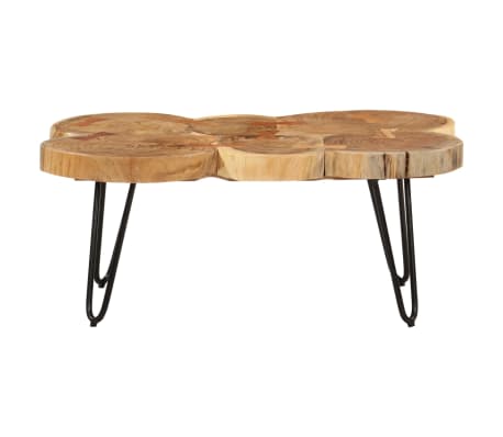 vidaXL Salontafel 36 cm 6 boomstammen massief acaciahout