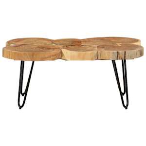 vidaXL Salontafel 36 cm 6 boomstammen massief acaciahout