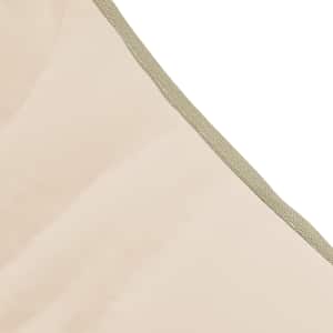 Skládací zahradní lehátko béžové textil - obrázek 7