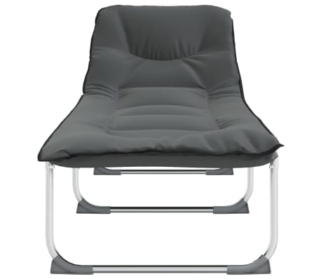 vidaXL Sonnenliege Klappbar Anthrazit Stoff