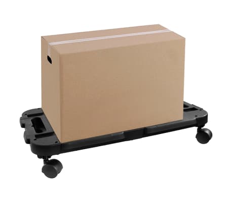 vidaXL Transport Trolley Black Polypropylene 440.9 lb