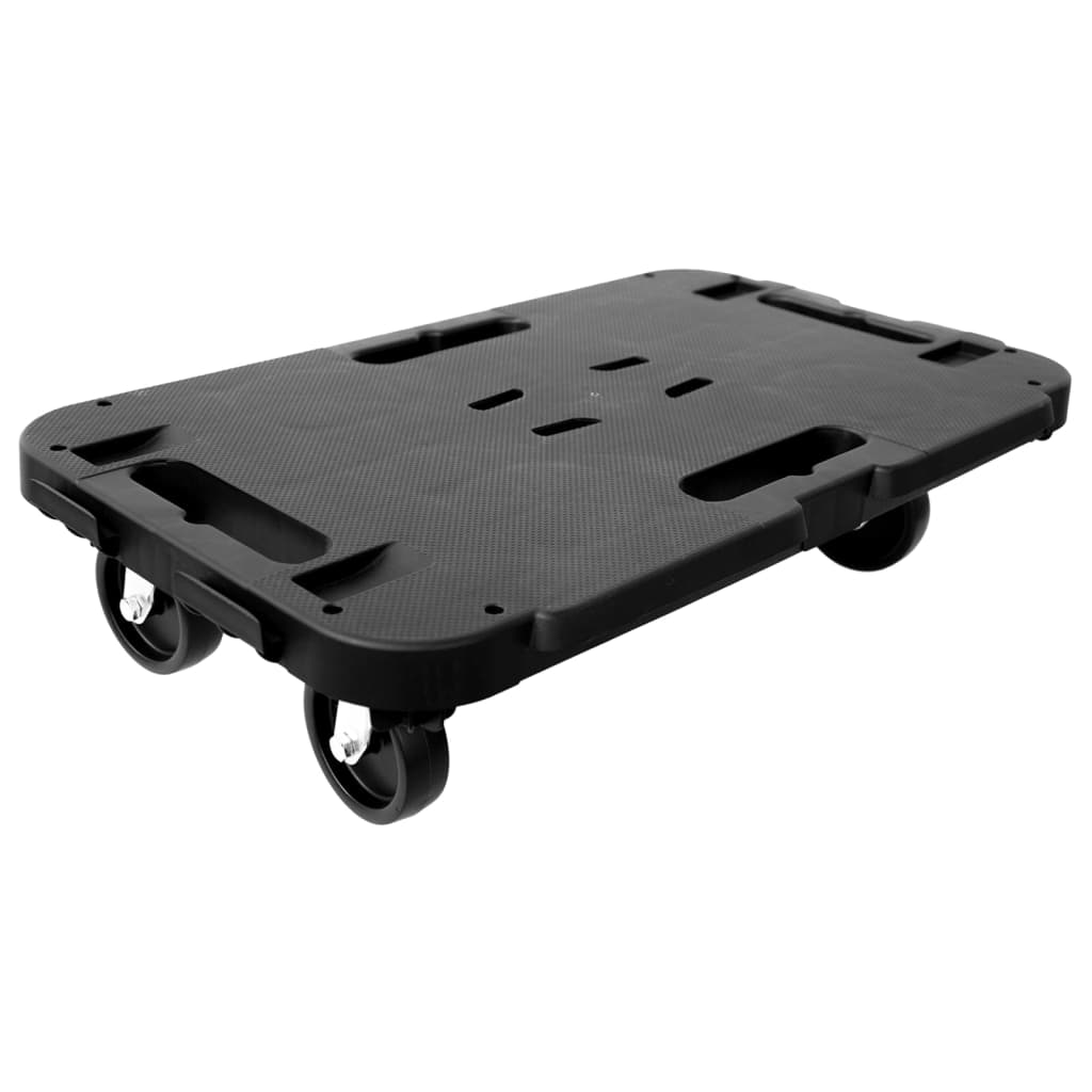 Image of vidaXL Transport Trolley Black Polypropylene 300 kg