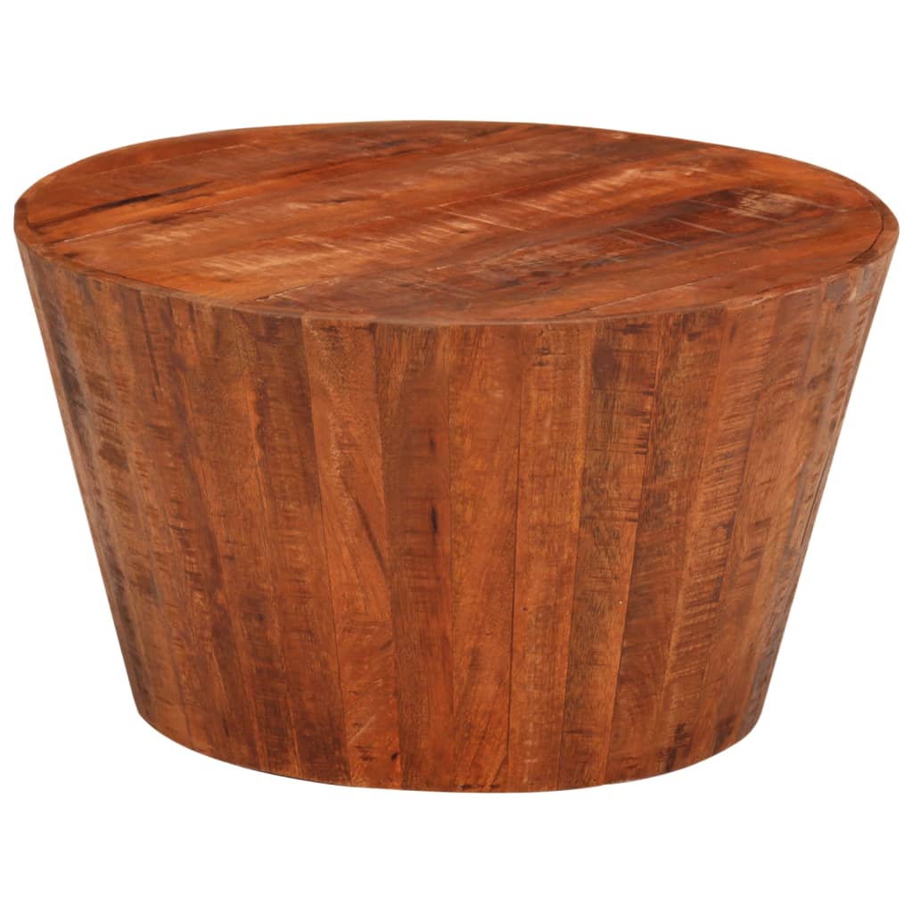 Konferenční stolek Ø 52x30 cm masivní hrubé mangovníkové dřevo