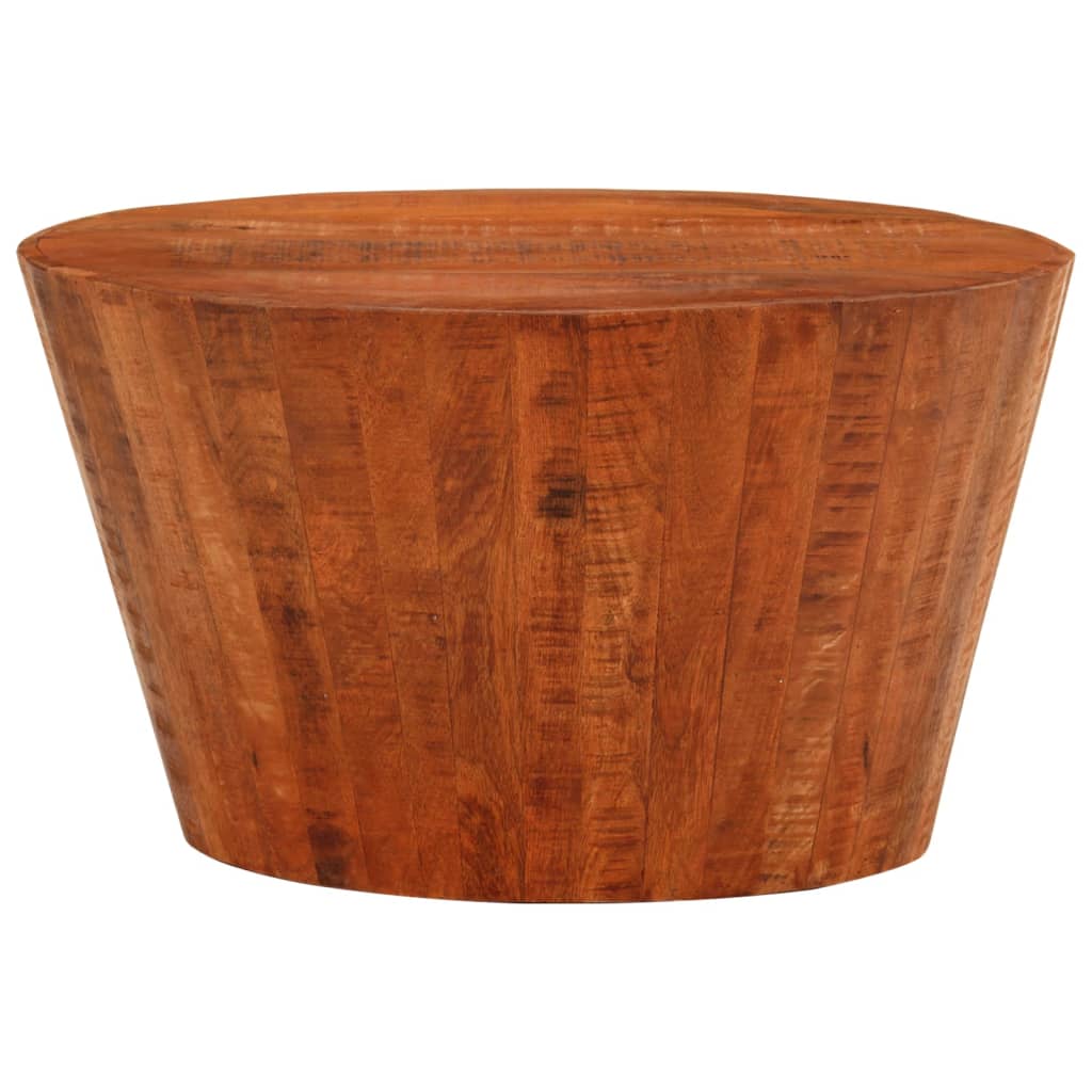 Măsuță de cafea, Ø 52×30 cm, lemn masiv de mango brut