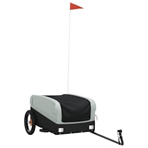 vidaXL jalgratta haagis, must ja hall, 30 kg, raud