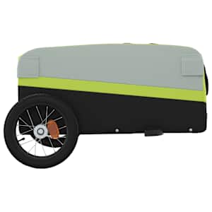 Vozík za kolo černý a zelený 30 kg železo - obrázek 7