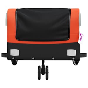 Vozík za kolo černý a oranžový 30 kg železo - obrázek 6
