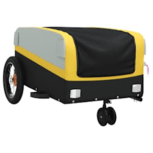 Vozík za kolo černý a žlutý 30 kg železo - obrázek 4