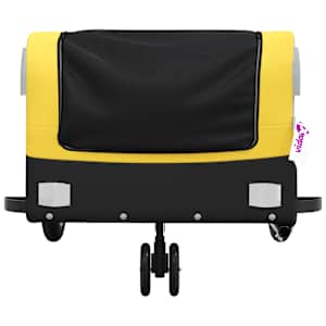 Vozík za kolo černý a žlutý 30 kg železo - obrázek 6