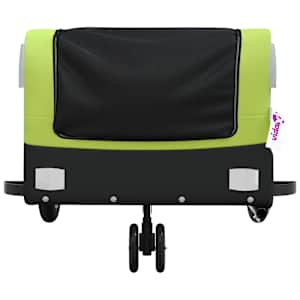 Vozík za kolo černý a zelený 30 kg železo - obrázek 6