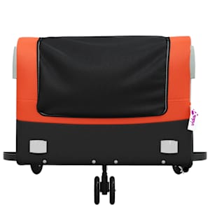 Vozík za kolo černý a oranžový 45 kg železo - obrázek 6