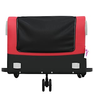 Vozík za kolo černý a červený 45 kg železo - obrázek 6