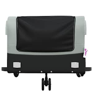 Vozík za kolo černý a šedý 45 kg železo - obrázek 6