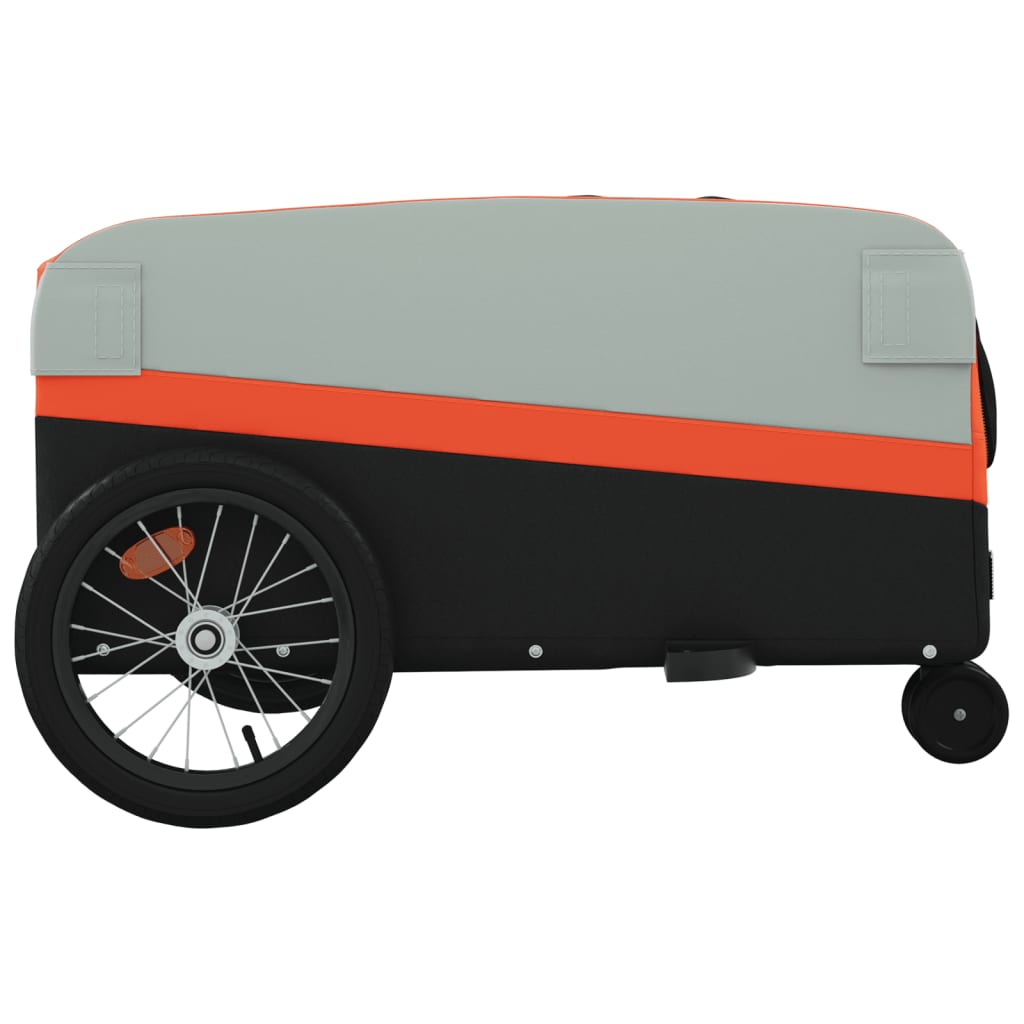  Vozík za bicykel, čierno oranžový 45 kg, železo