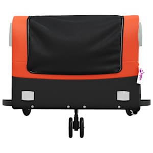 Vozík za kolo černý a oranžový 45 kg železo - obrázek 6