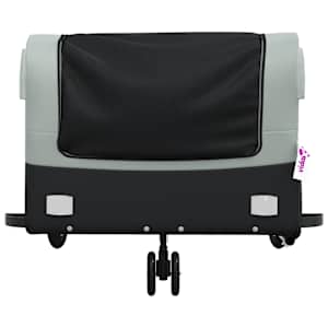 Vozík za kolo černý a šedý 45 kg železo - obrázek 6