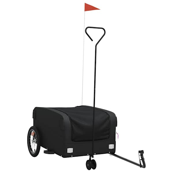 vidaXL jalgratta haagis, must, 45 kg, raud