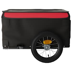 Vozík za kolo černý a červený 30 kg železo - obrázek 7