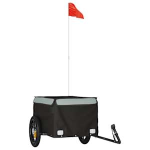 vidaXL jalgratta haagis, must ja hall, 30 kg, raud