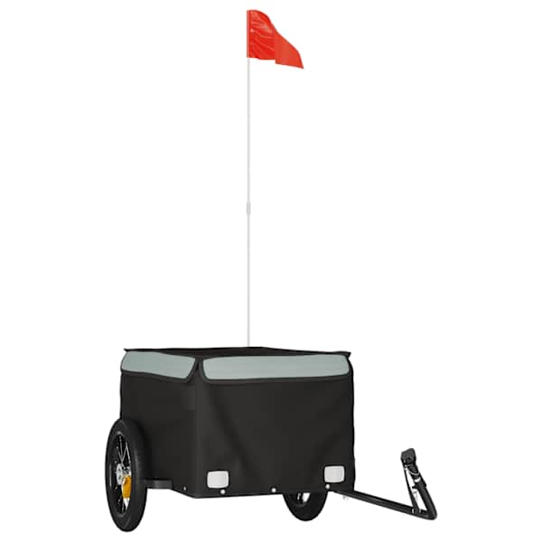 vidaXL jalgratta haagis, must ja hall, 30 kg, raud