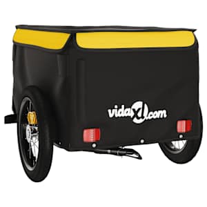 Vozík za kolo černý a žlutý 30 kg železo - obrázek 8