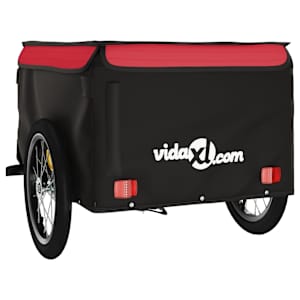 Vozík za kolo černý a červený 45 kg železo - obrázek 7