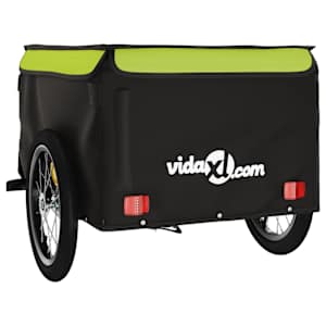 Vozík za kolo černý a zelený 45 kg železo - obrázek 7