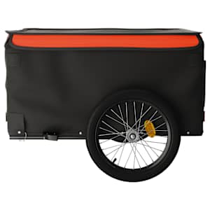 Vozík za kolo černý a oranžový 45 kg železo - obrázek 6