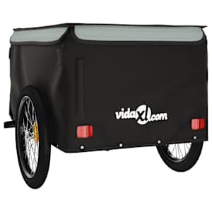 Vozík za kolo černý a šedý 45 kg železo - obrázek 8