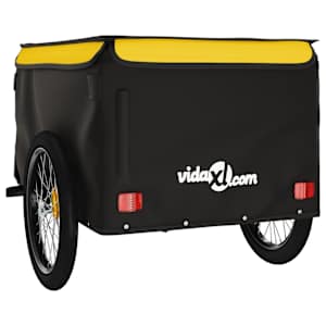 Vozík za kolo černý a žlutý 45 kg železo - obrázek 8