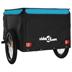 Vozík za kolo černý a modrý 45 kg železo - obrázek 8