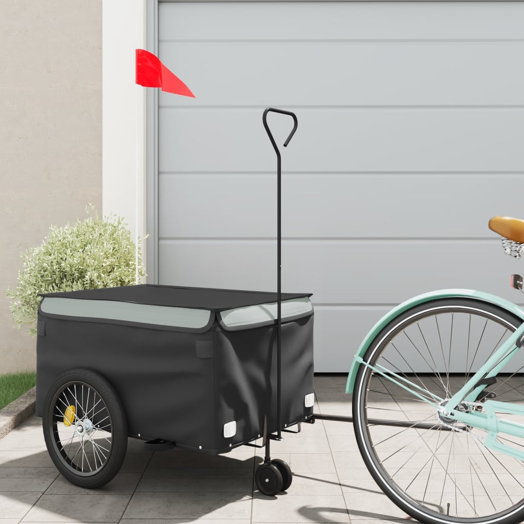 cykelanhænger 30 kg jern sort og grå