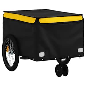 Vozík za kolo černý a žlutý 30 kg železo - obrázek 4