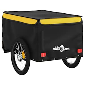 Vozík za kolo černý a žlutý 30 kg železo - obrázek 8