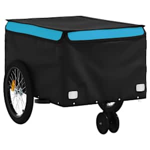 Vozík za kolo černý a modrý 30 kg železo - obrázek 4