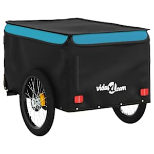 Vozík za kolo černý a modrý 30 kg železo - obrázek 8