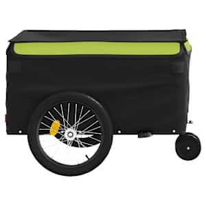 Vozík za kolo černý a zelený 30 kg železo - obrázek 7