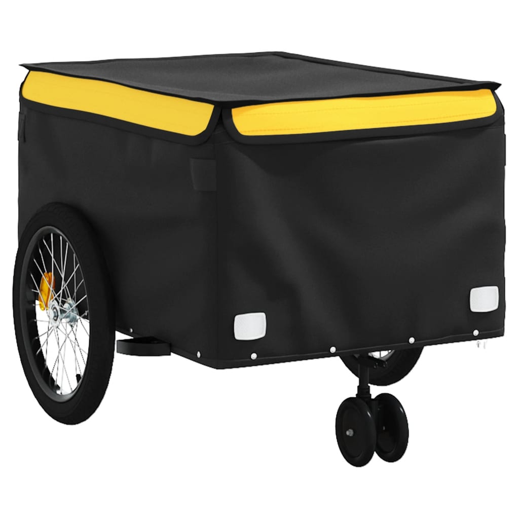  Vozík za bicykel, čierno žltý 45 kg, železo