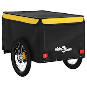 Vozík za kolo černý a žlutý 45 kg železo - obrázek 8