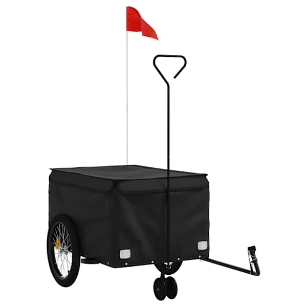 vidaXL jalgratta haagis, must, 45 kg, raud