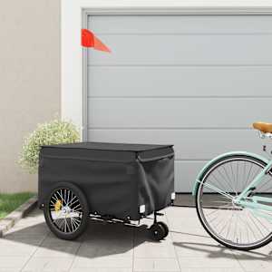 Kolesarska prikolica črna 45 kg železo