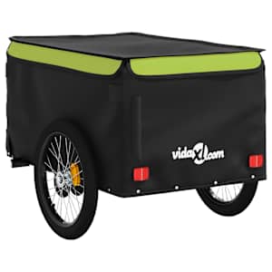 Vozík za kolo černý a zelený 45 kg železo - obrázek 8