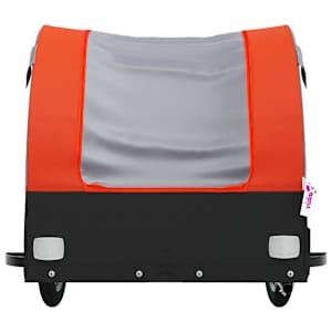 Vozík za kolo černý a oranžový 30 kg železo - obrázek 6