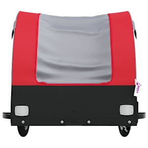 Vozík za kolo černý a červený 30 kg železo - obrázek 6