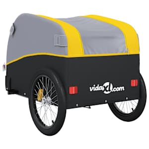 Vozík za kolo černý a žlutý 30 kg železo - obrázek 8