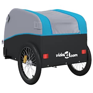 Vozík za kolo černý a modrý 30 kg železo - obrázek 8