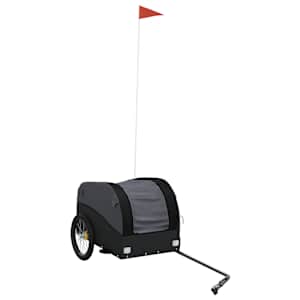 Vozík za kolo černý 30 kg železo - obrázek 2