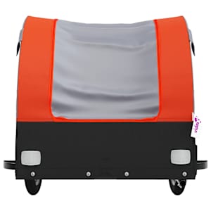 Vozík za kolo černý a oranžový 45 kg železo - obrázek 6