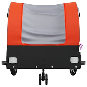 Vozík za kolo černý a oranžový 30 kg železo - obrázek 6